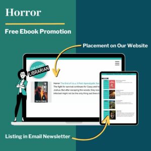 A horror genre book displayed on the Fussy website and email newsletter.