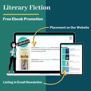 A literary fiction genre book displayed on the Fussy website and email newsletter.